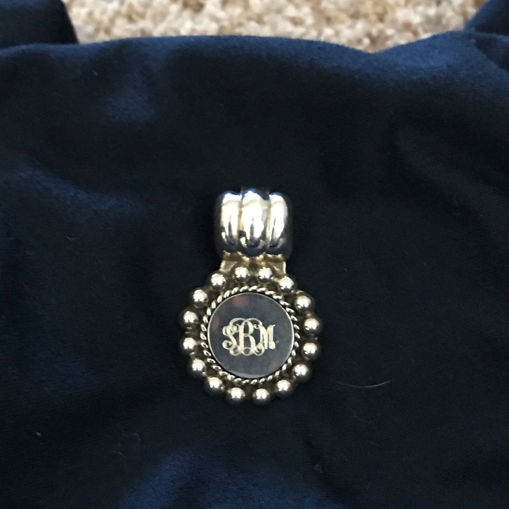 Engraved pendant sterling silver